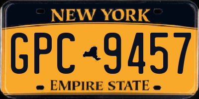 NY license plate GPC9457
