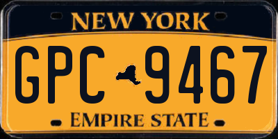NY license plate GPC9467