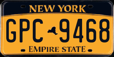 NY license plate GPC9468