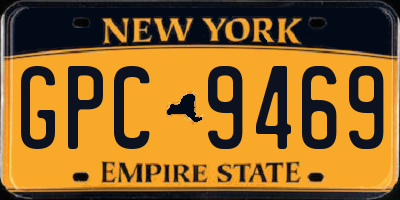 NY license plate GPC9469