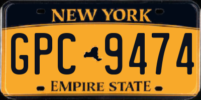 NY license plate GPC9474