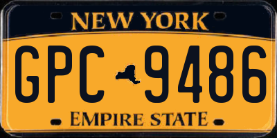NY license plate GPC9486