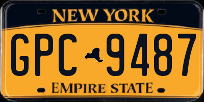 NY license plate GPC9487