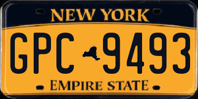 NY license plate GPC9493