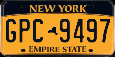 NY license plate GPC9497