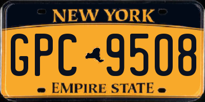 NY license plate GPC9508