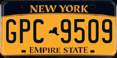 NY license plate GPC9509