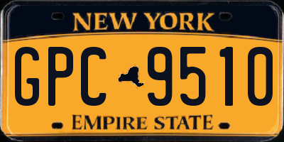 NY license plate GPC9510