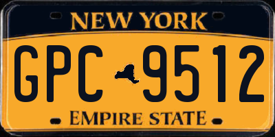 NY license plate GPC9512