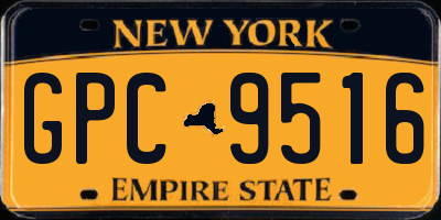 NY license plate GPC9516