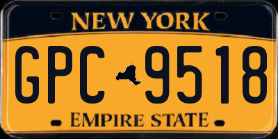 NY license plate GPC9518