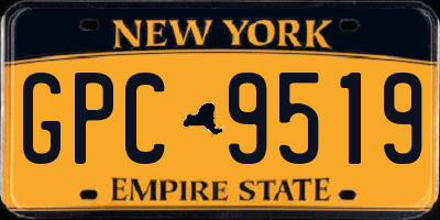 NY license plate GPC9519