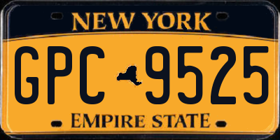 NY license plate GPC9525