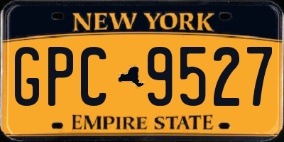 NY license plate GPC9527