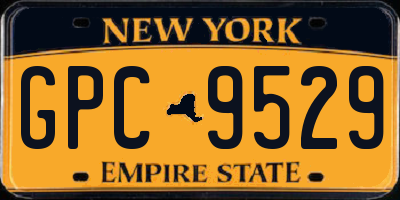 NY license plate GPC9529