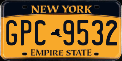 NY license plate GPC9532