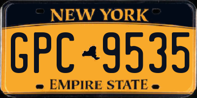 NY license plate GPC9535