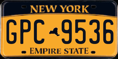 NY license plate GPC9536