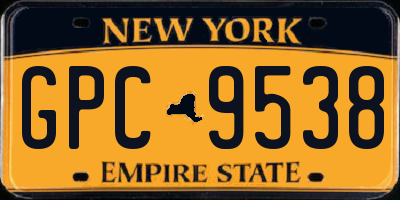 NY license plate GPC9538