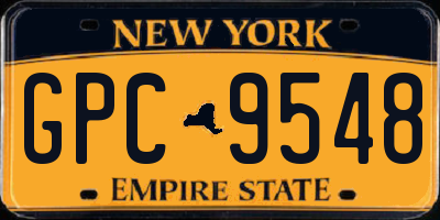 NY license plate GPC9548