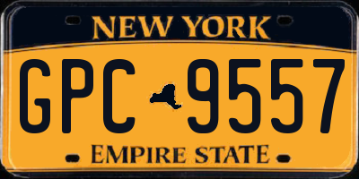 NY license plate GPC9557
