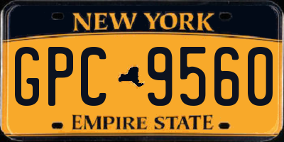 NY license plate GPC9560