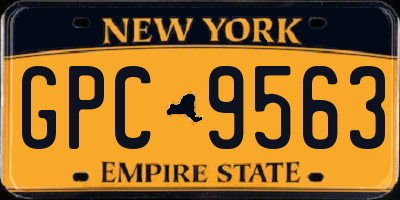 NY license plate GPC9563