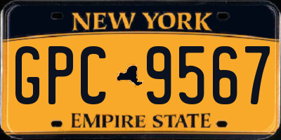NY license plate GPC9567