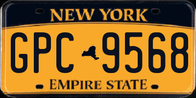 NY license plate GPC9568