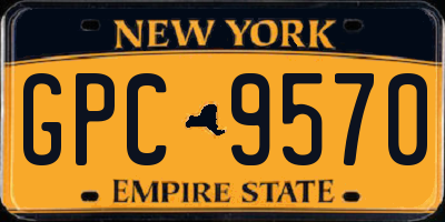 NY license plate GPC9570