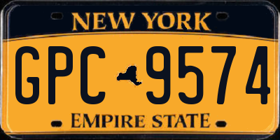 NY license plate GPC9574