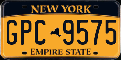 NY license plate GPC9575