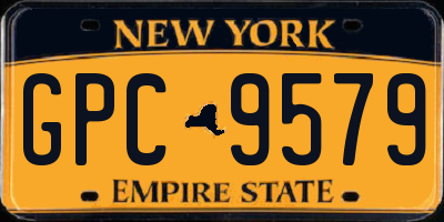 NY license plate GPC9579