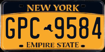 NY license plate GPC9584