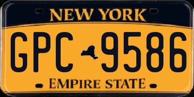 NY license plate GPC9586