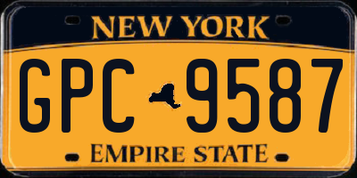 NY license plate GPC9587