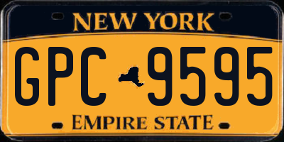 NY license plate GPC9595