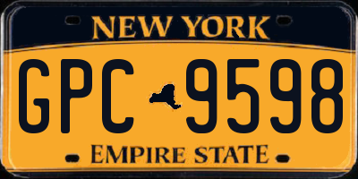 NY license plate GPC9598