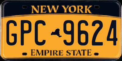 NY license plate GPC9624