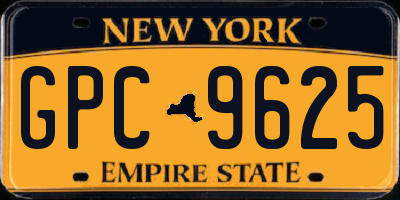 NY license plate GPC9625