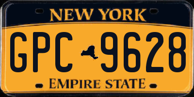 NY license plate GPC9628