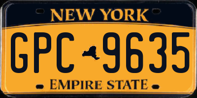 NY license plate GPC9635