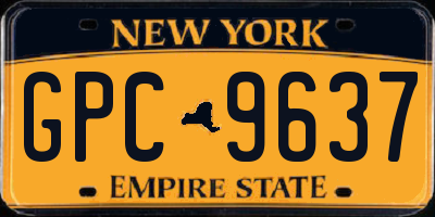 NY license plate GPC9637