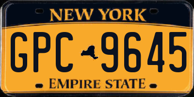 NY license plate GPC9645
