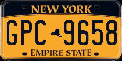 NY license plate GPC9658