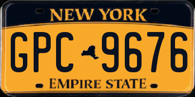NY license plate GPC9676
