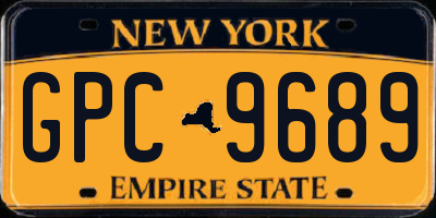NY license plate GPC9689