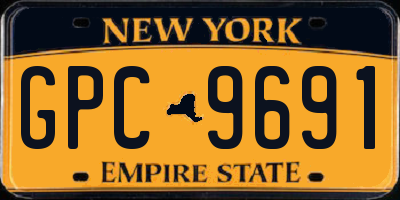 NY license plate GPC9691