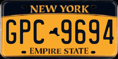 NY license plate GPC9694