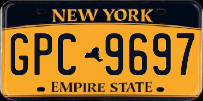 NY license plate GPC9697